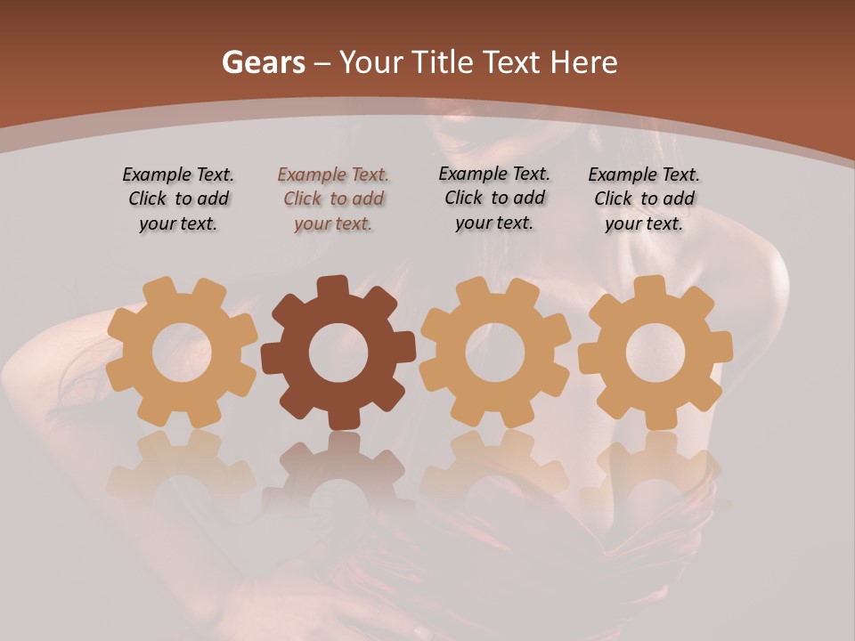 Girl In Red Dress PowerPoint Template