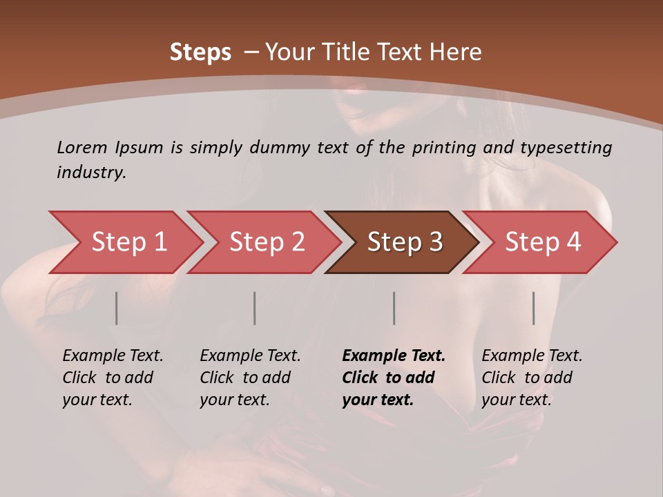 Girl In Red Dress PowerPoint Template