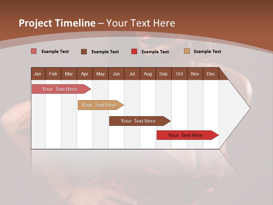 Girl In Red Dress PowerPoint Template