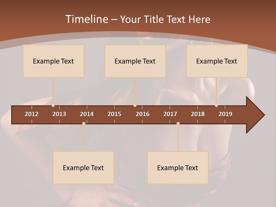 Girl In Red Dress PowerPoint Template