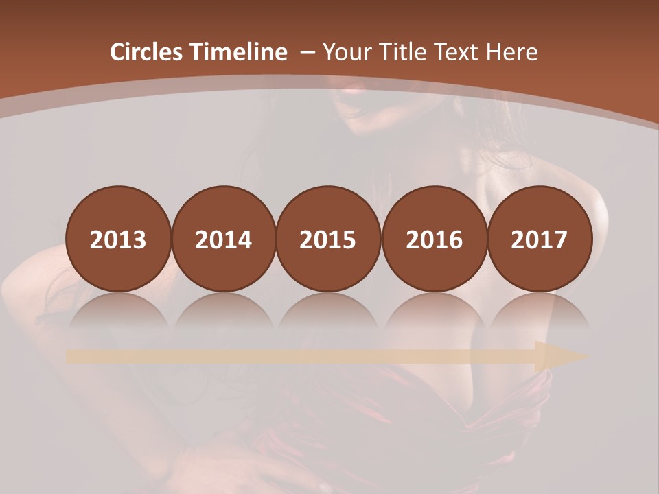 Girl In Red Dress PowerPoint Template