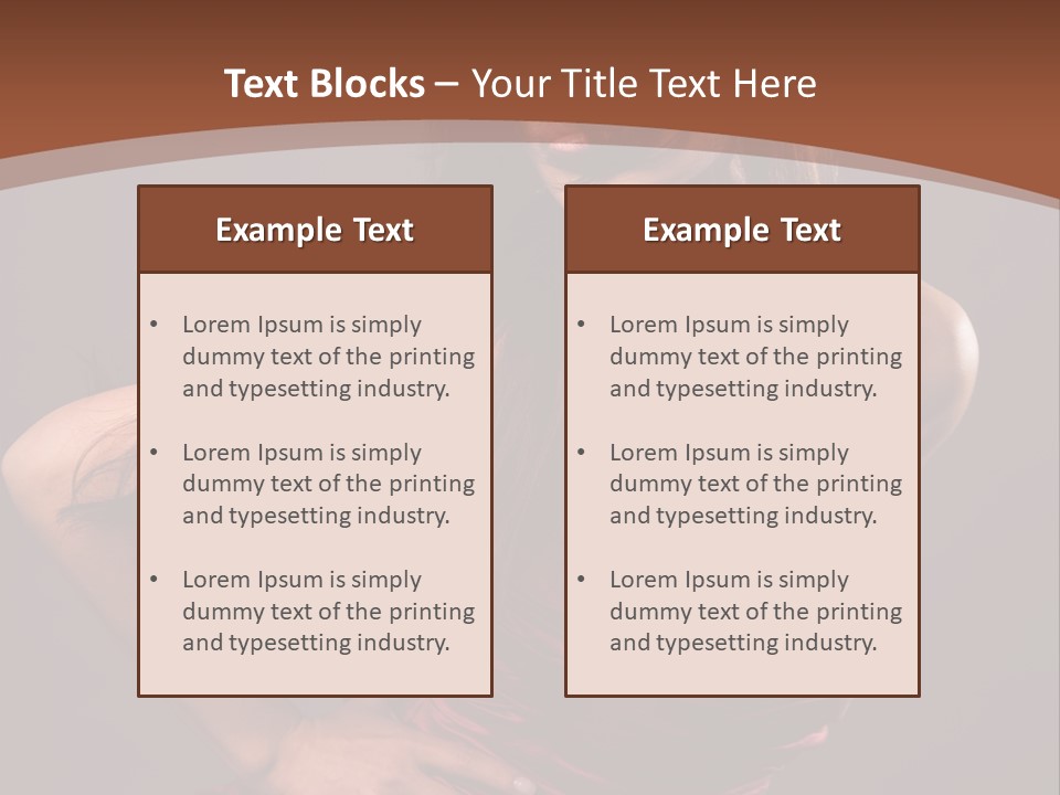 Girl In Red Dress PowerPoint Template