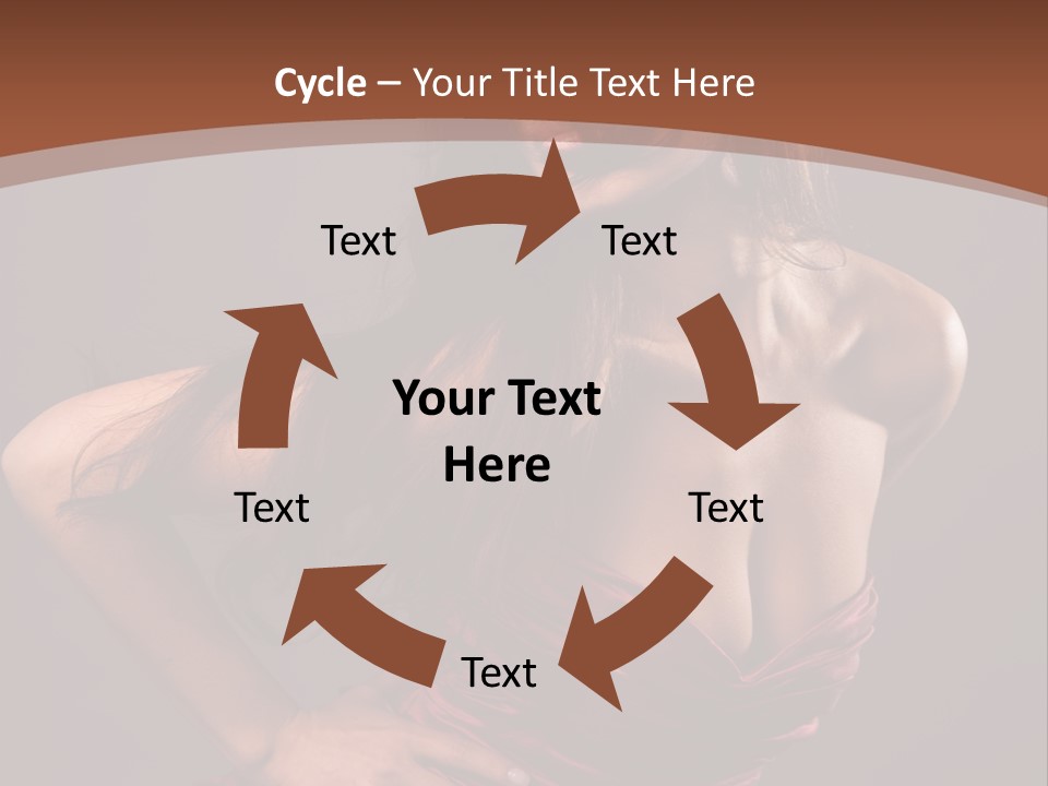 Girl In Red Dress PowerPoint Template