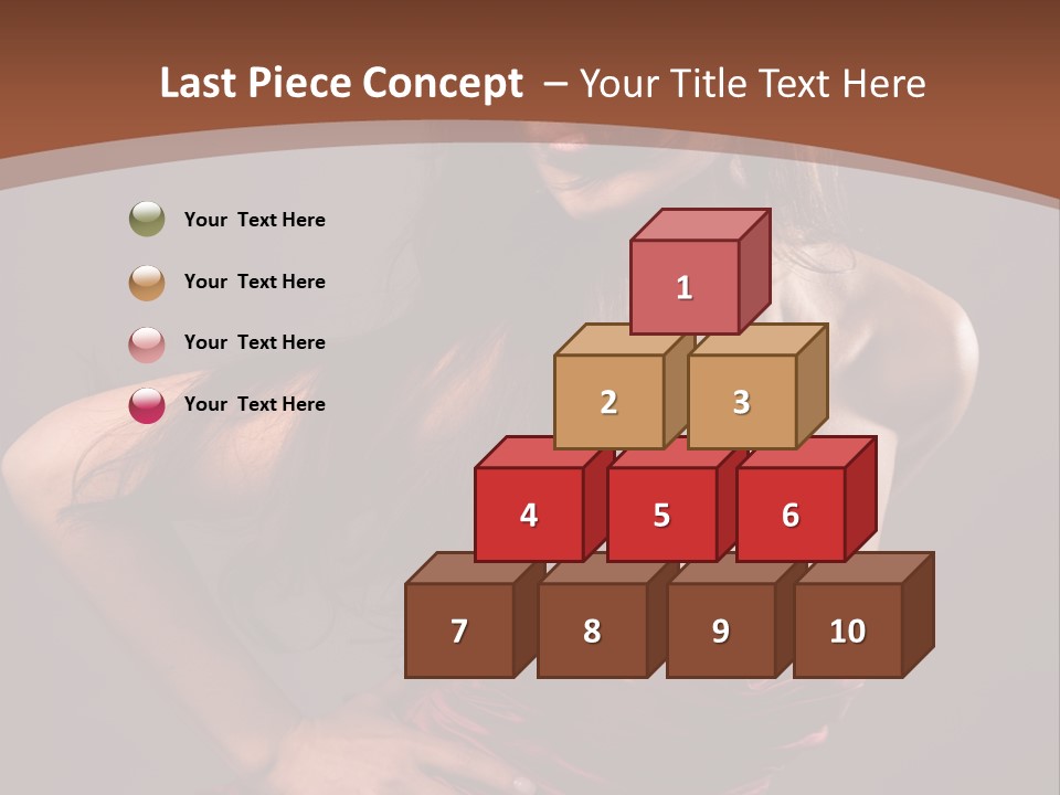 Girl In Red Dress PowerPoint Template