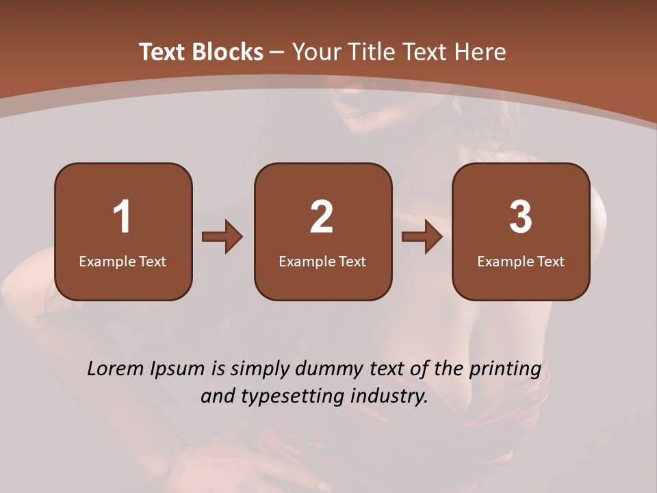 Girl In Red Dress PowerPoint Template