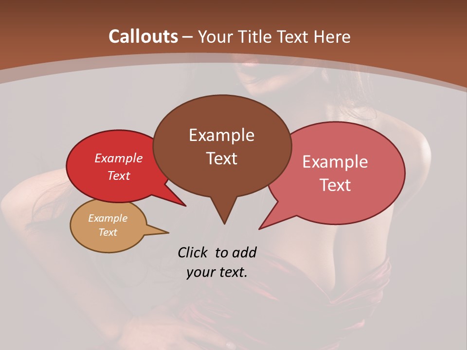 Girl In Red Dress PowerPoint Template