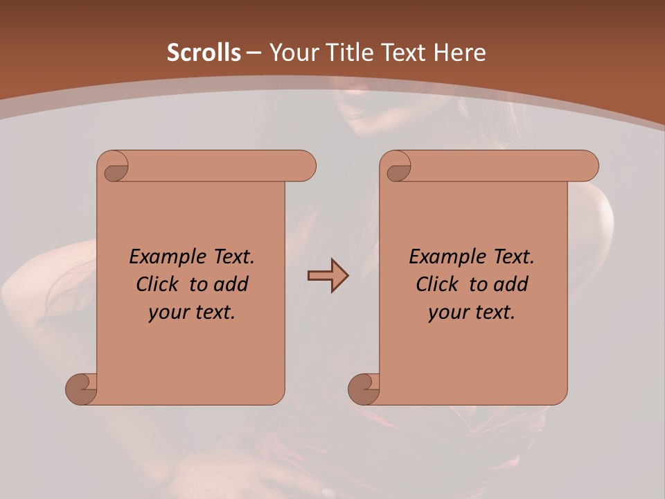 Girl In Red Dress PowerPoint Template