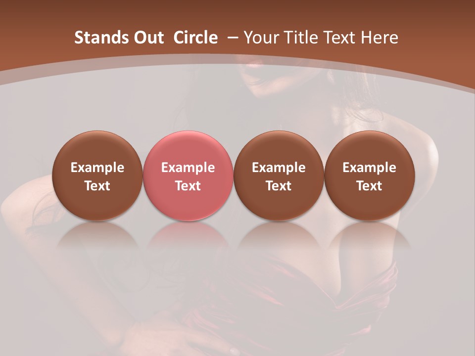 Girl In Red Dress PowerPoint Template