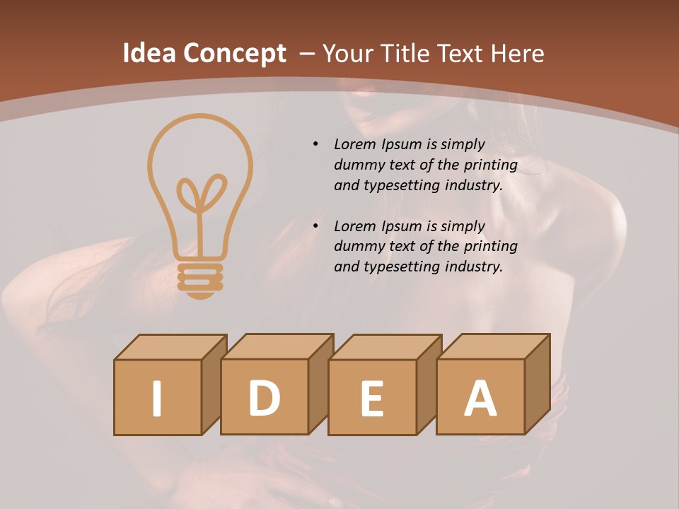 Girl In Red Dress PowerPoint Template