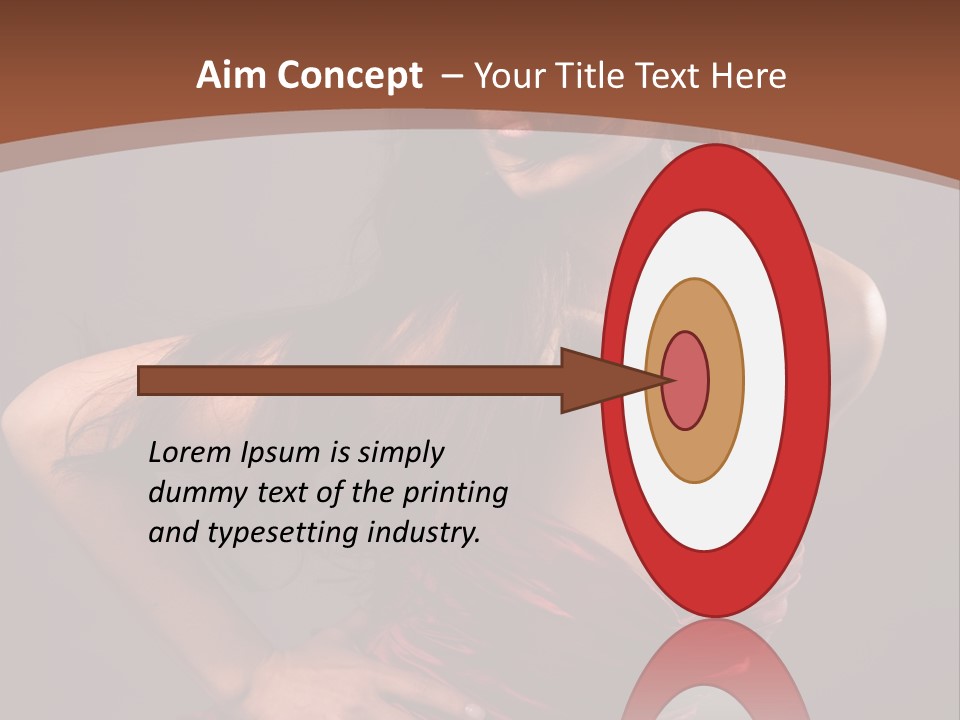 Girl In Red Dress PowerPoint Template