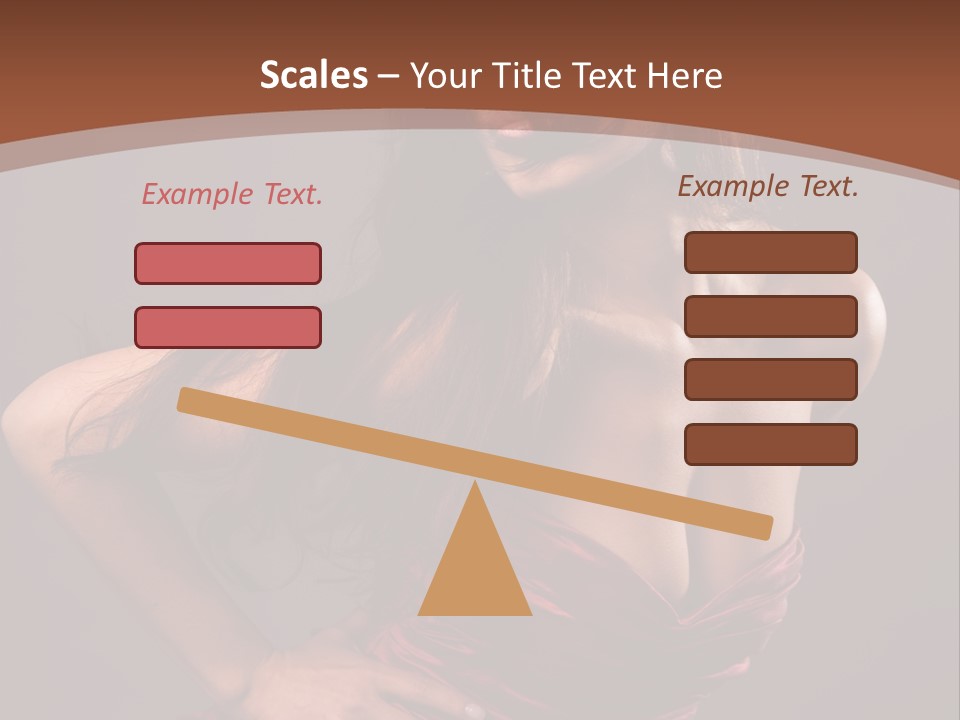 Girl In Red Dress PowerPoint Template