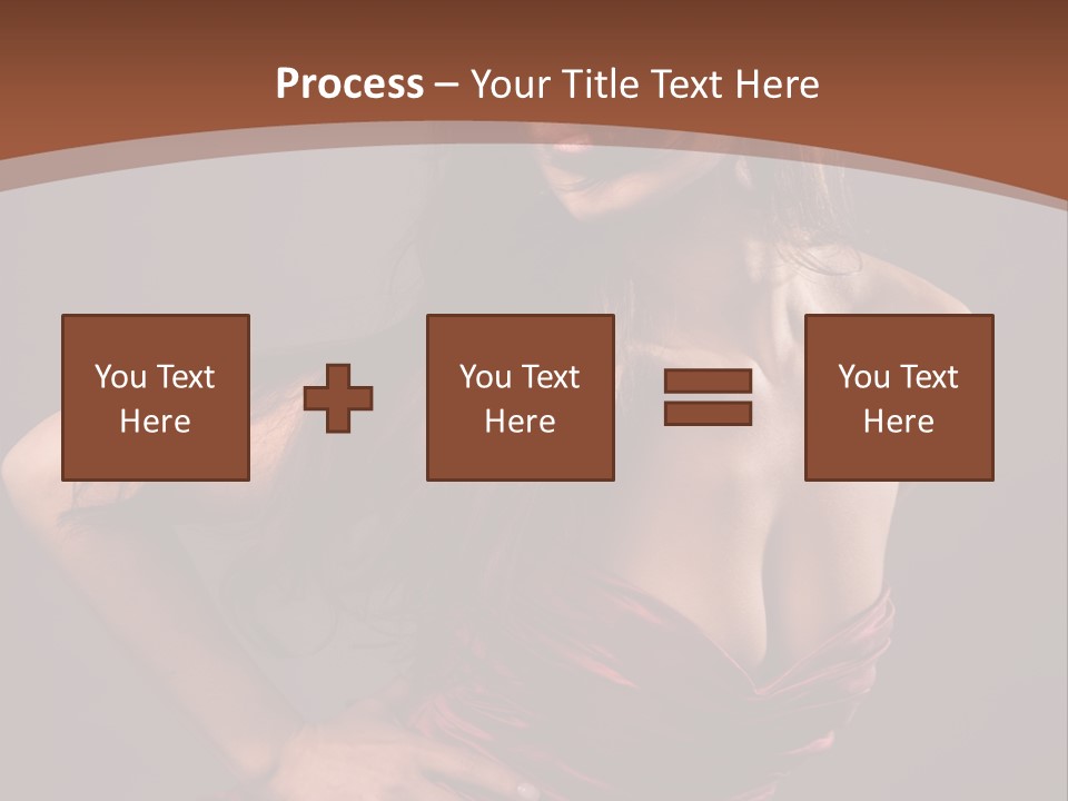 Girl In Red Dress PowerPoint Template