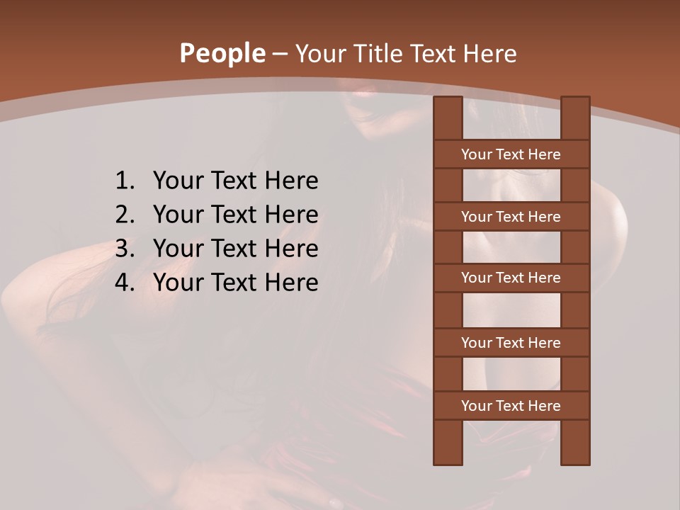 Girl In Red Dress PowerPoint Template