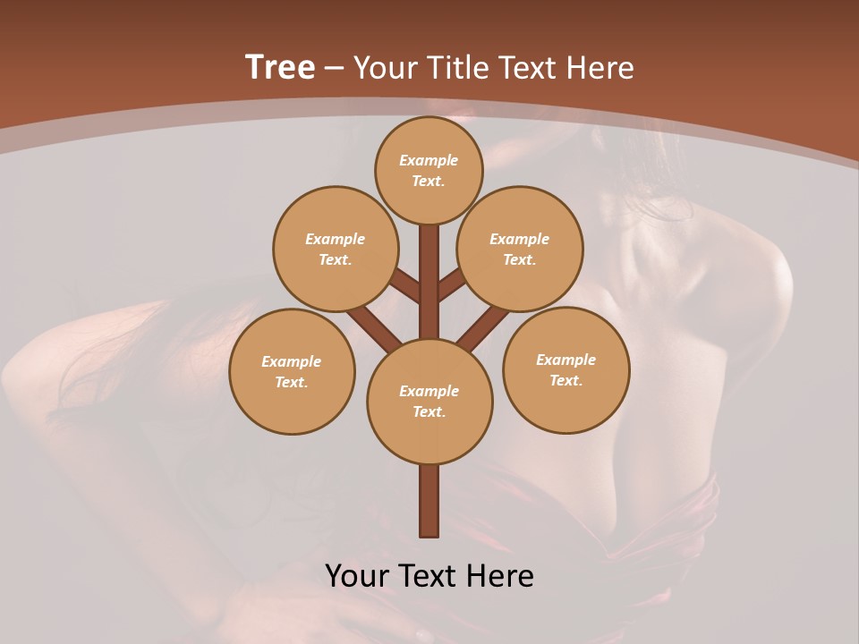 Girl In Red Dress PowerPoint Template