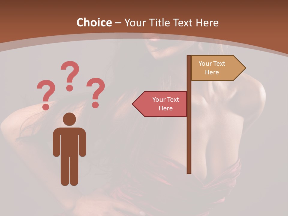 Girl In Red Dress PowerPoint Template