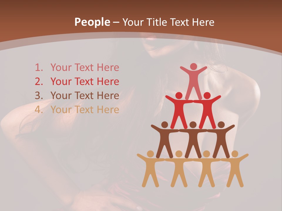 Girl In Red Dress PowerPoint Template