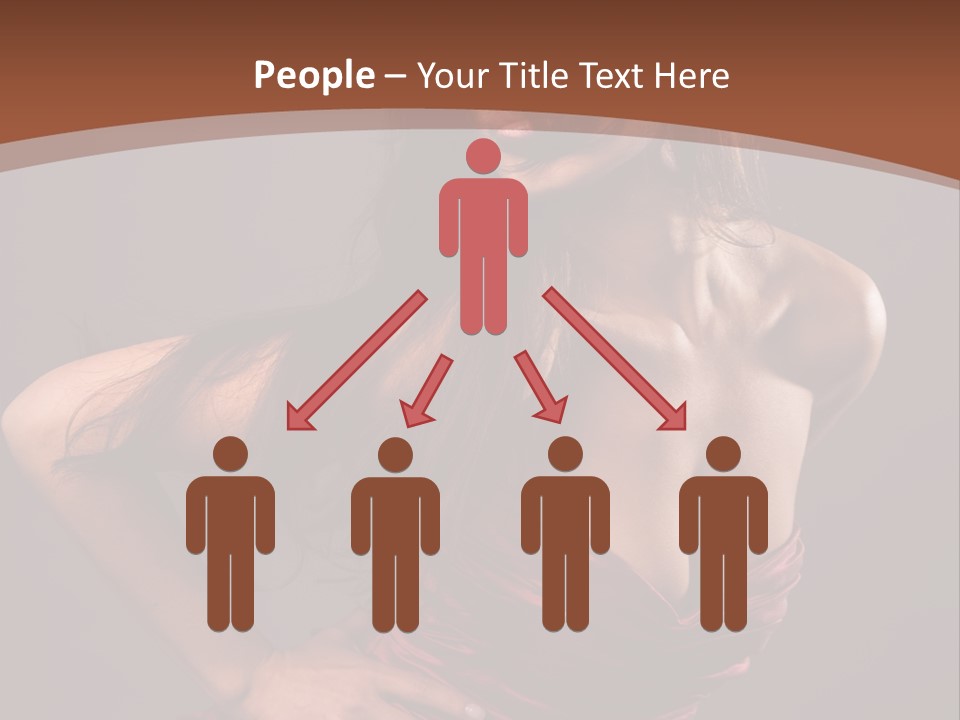 Girl In Red Dress PowerPoint Template