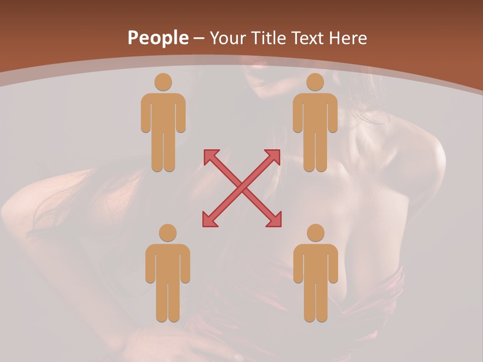 Girl In Red Dress PowerPoint Template