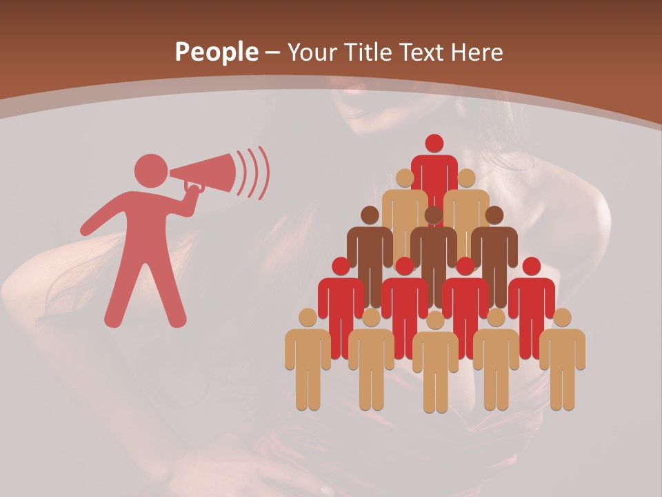 Girl In Red Dress PowerPoint Template