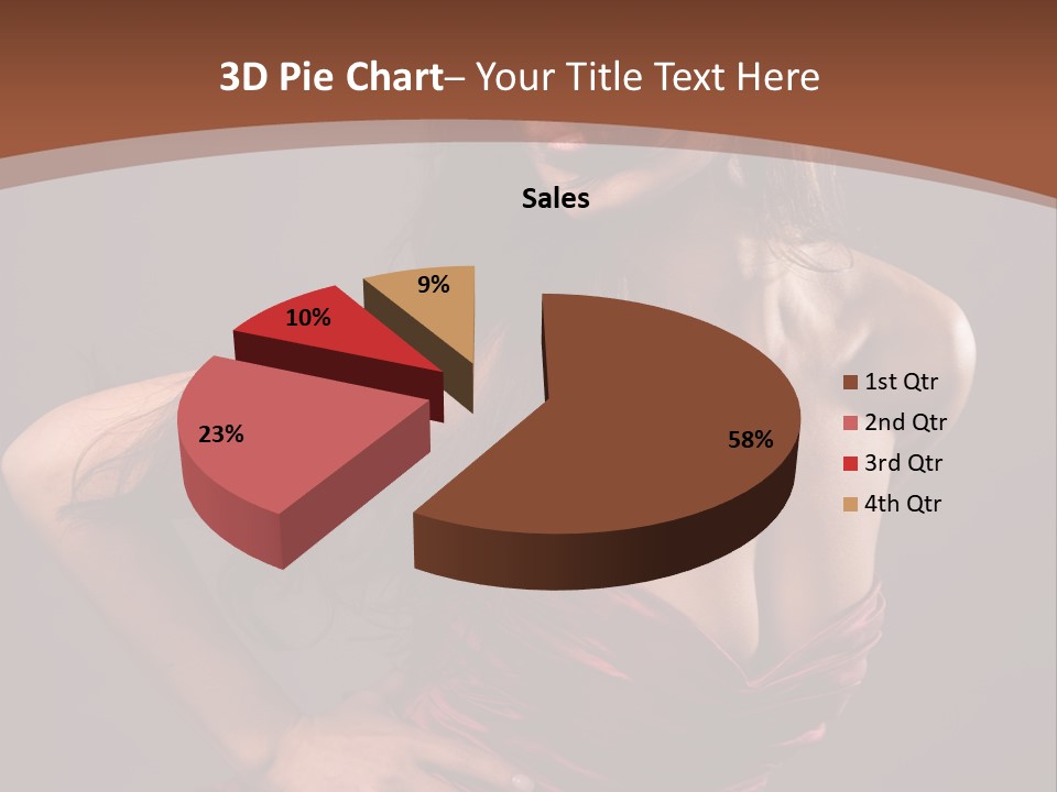 Girl In Red Dress PowerPoint Template