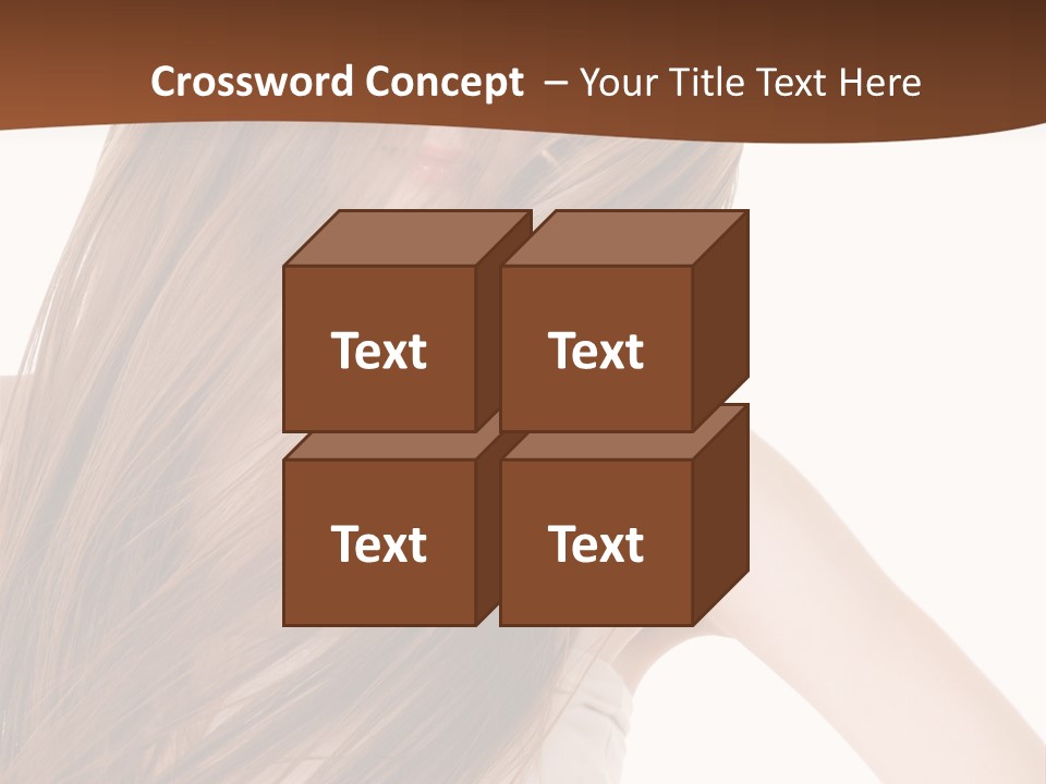 Very Long Hair With Layers PowerPoint Template