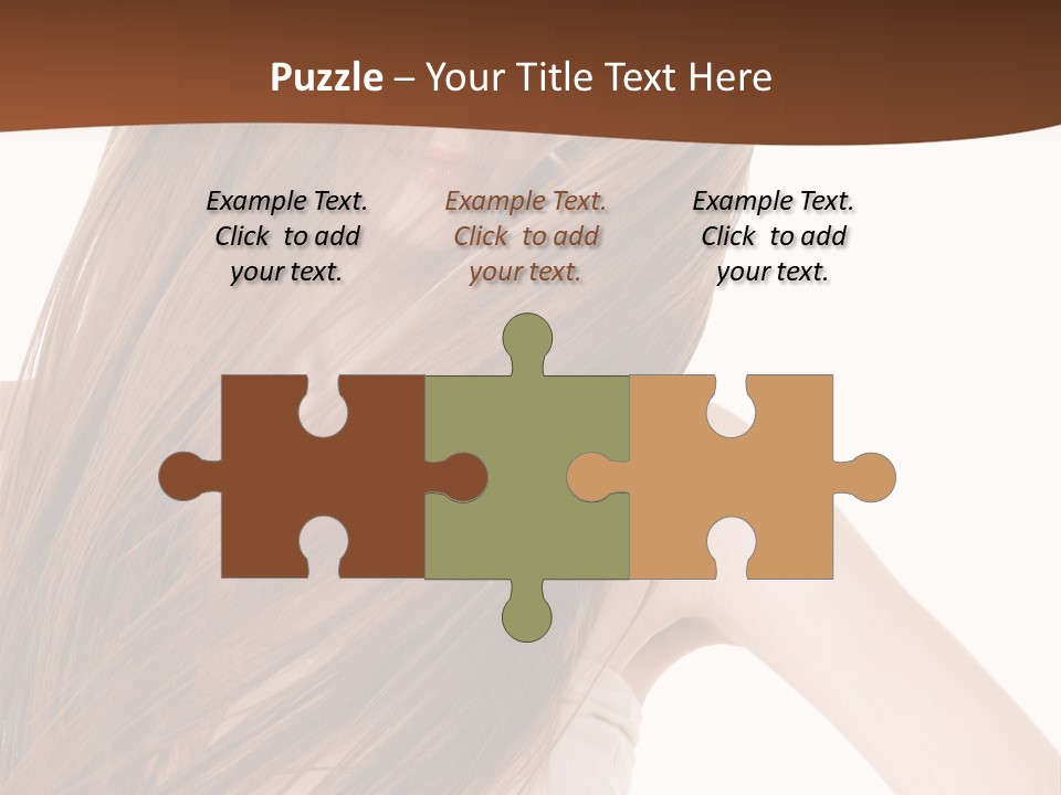 Very Long Hair With Layers PowerPoint Template