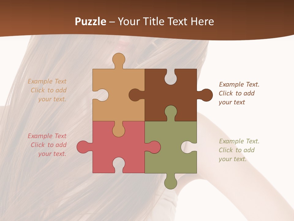 Very Long Hair With Layers PowerPoint Template