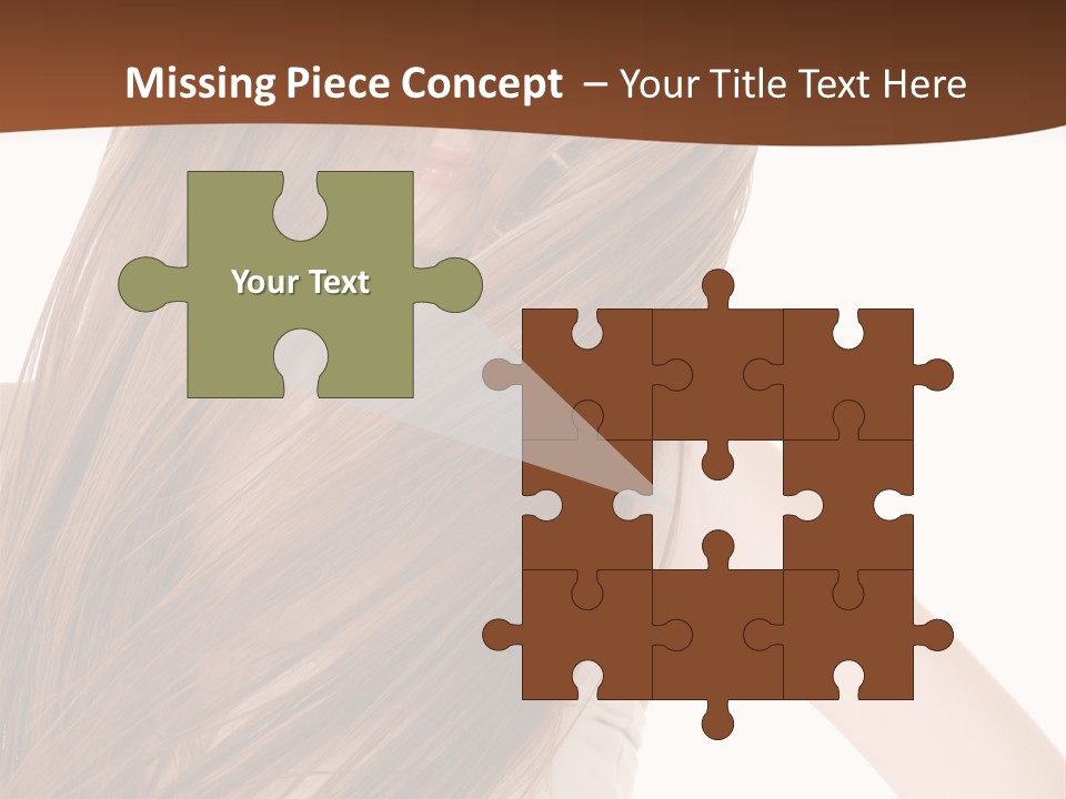 Very Long Hair With Layers PowerPoint Template