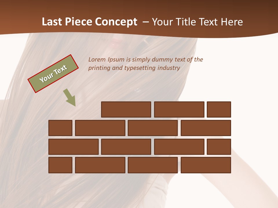 Very Long Hair With Layers PowerPoint Template