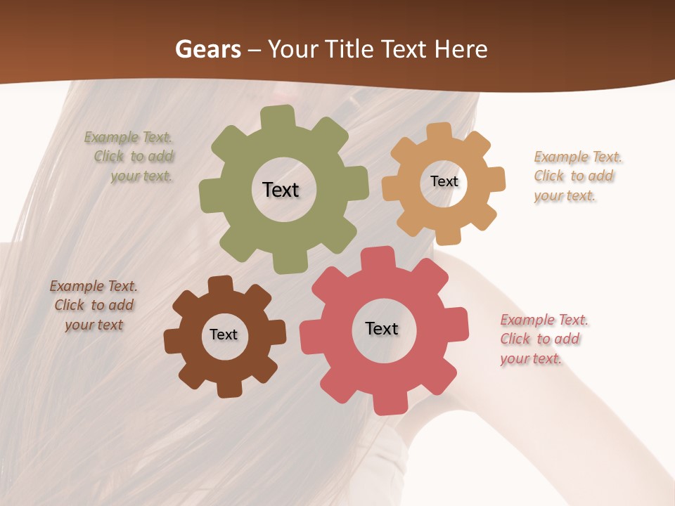 Very Long Hair With Layers PowerPoint Template