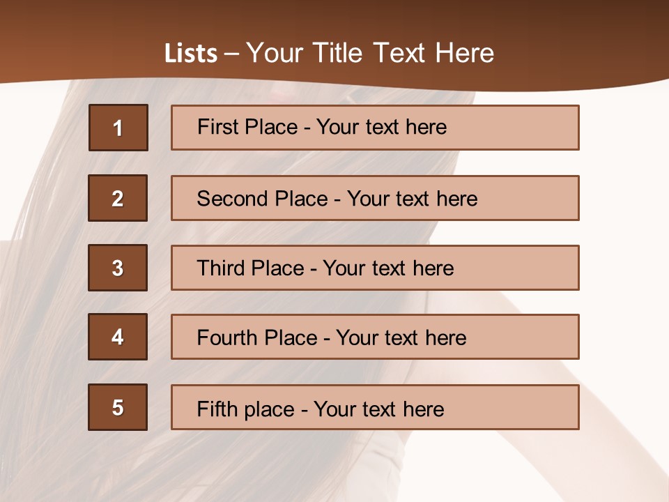Very Long Hair With Layers PowerPoint Template