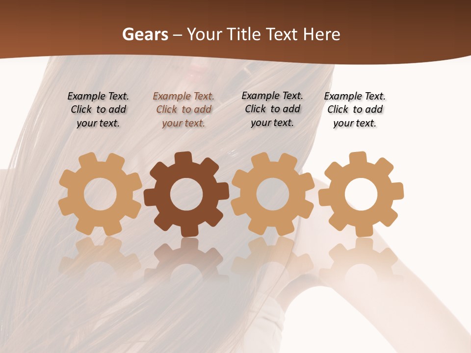 Very Long Hair With Layers PowerPoint Template