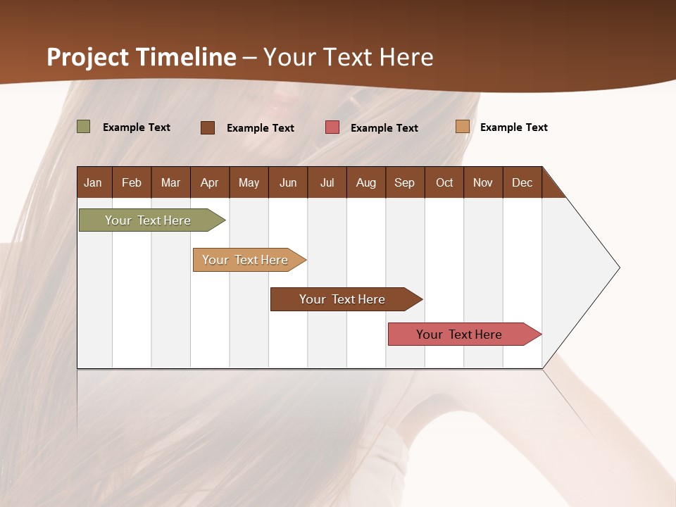 Very Long Hair With Layers PowerPoint Template