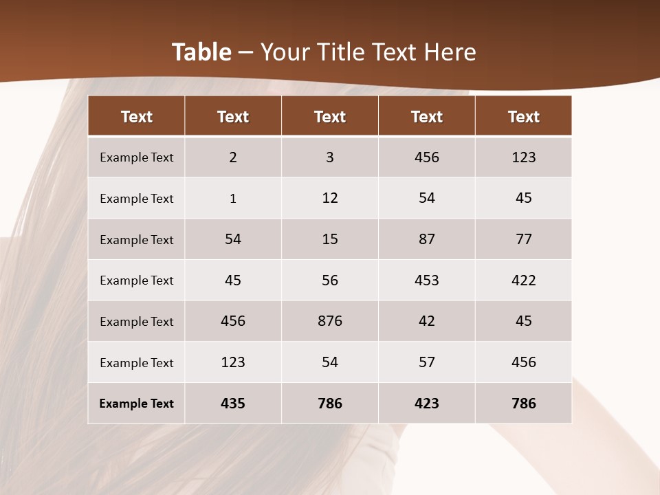 Very Long Hair With Layers PowerPoint Template