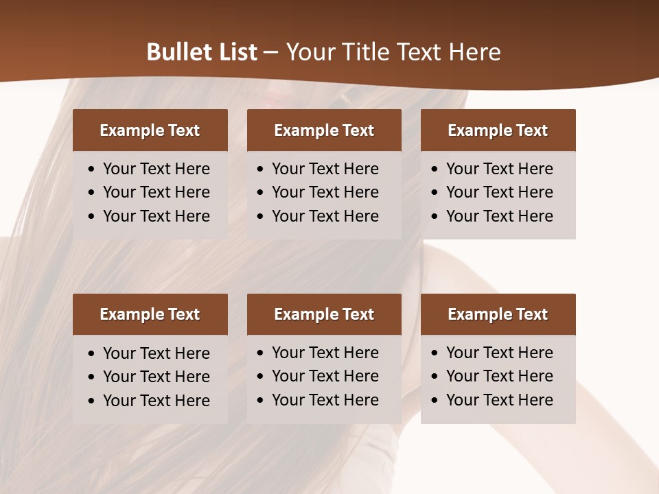 Very Long Hair With Layers PowerPoint Template