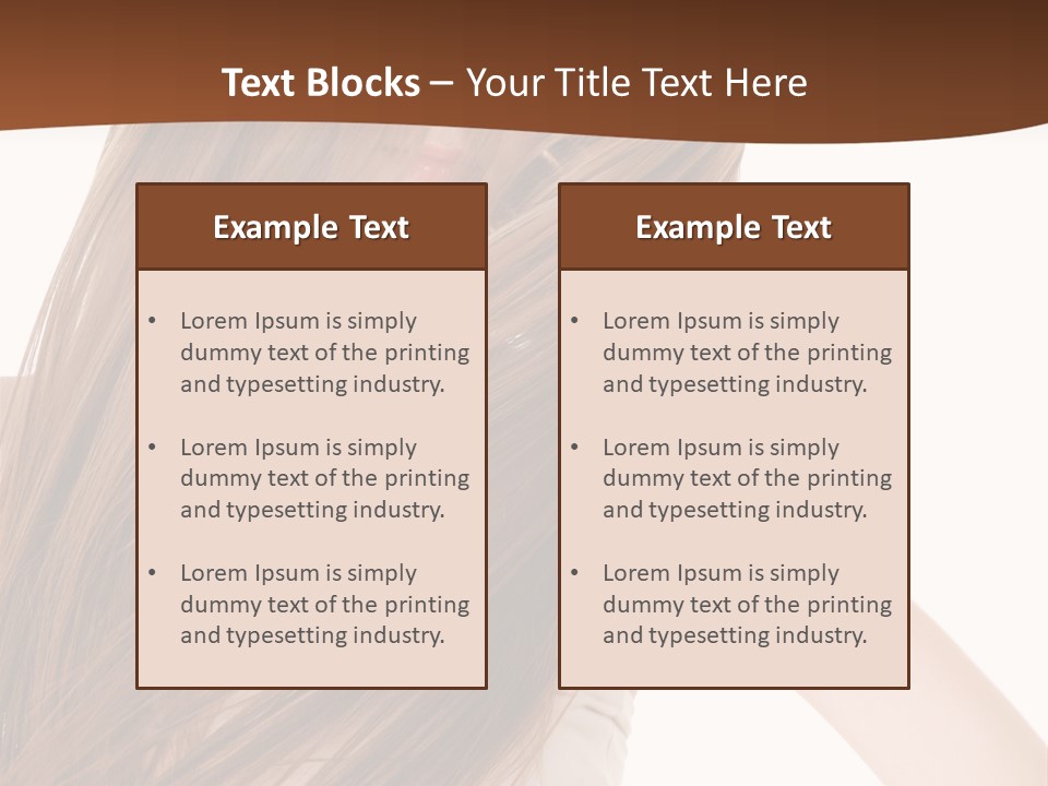 Very Long Hair With Layers PowerPoint Template