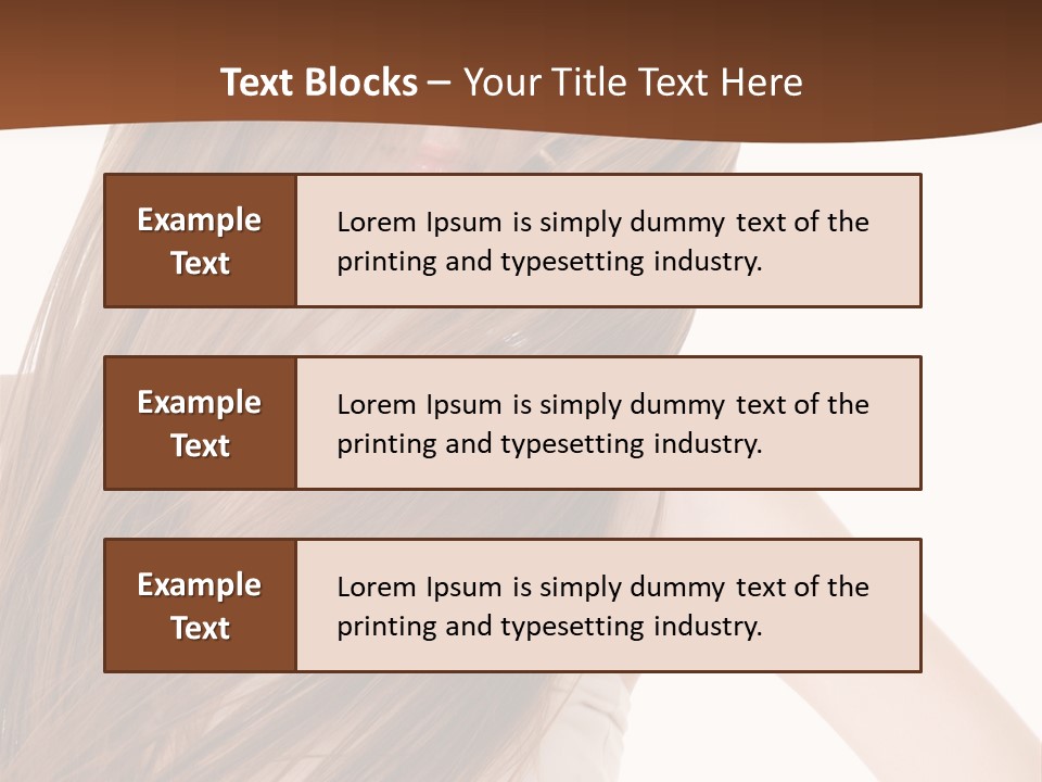 Very Long Hair With Layers PowerPoint Template