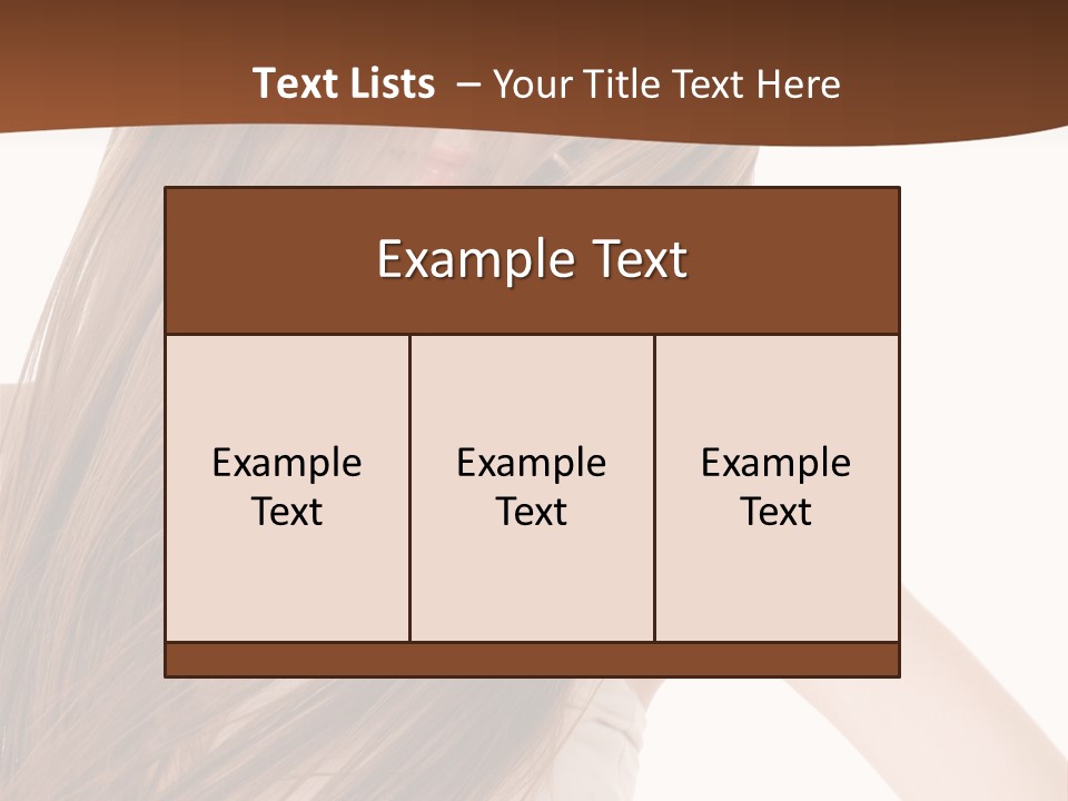 Very Long Hair With Layers PowerPoint Template