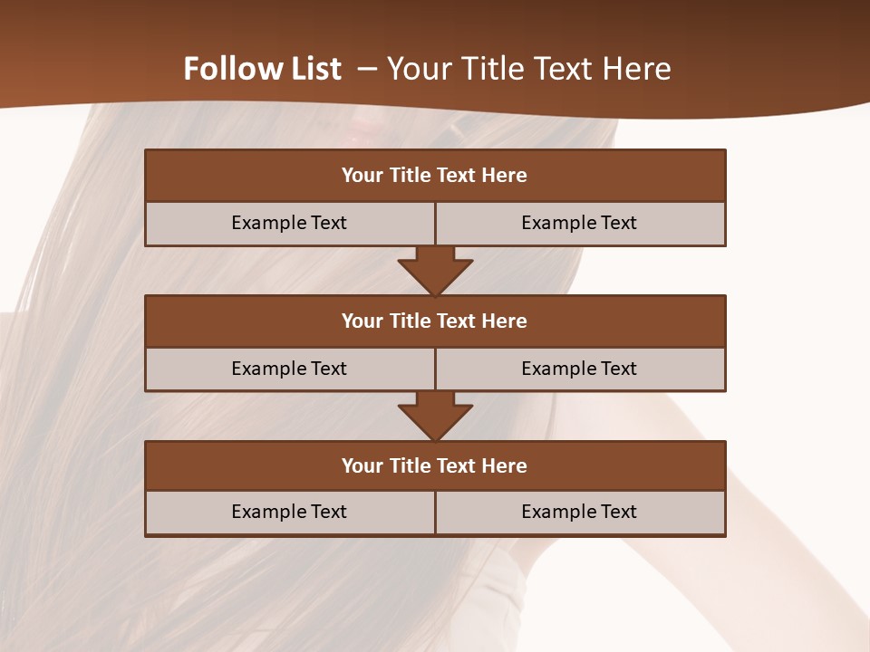 Very Long Hair With Layers PowerPoint Template