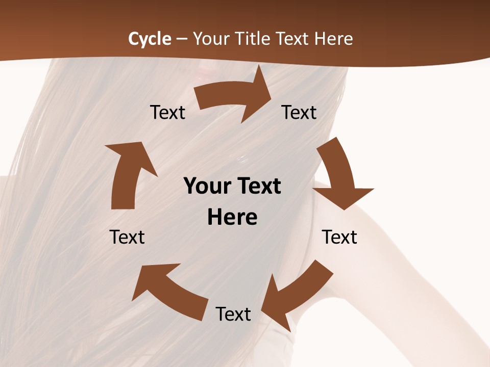 Very Long Hair With Layers PowerPoint Template