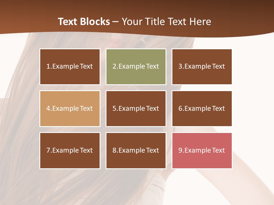 Very Long Hair With Layers PowerPoint Template