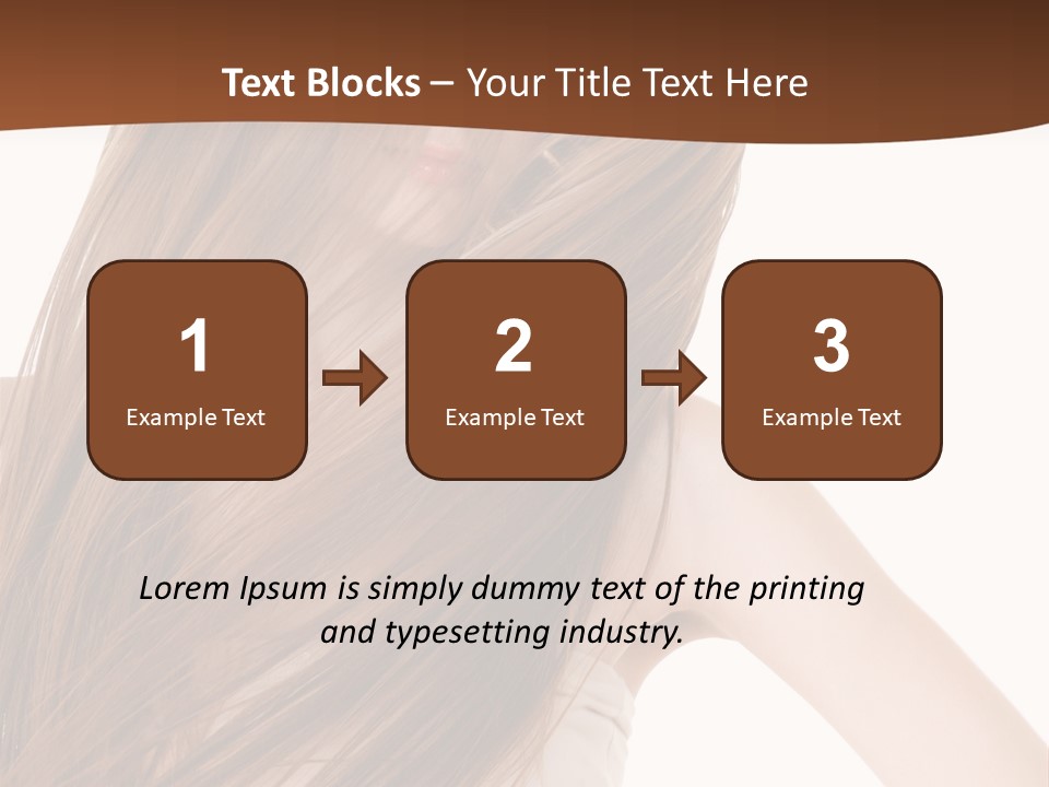 Very Long Hair With Layers PowerPoint Template