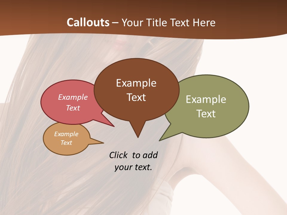 Very Long Hair With Layers PowerPoint Template