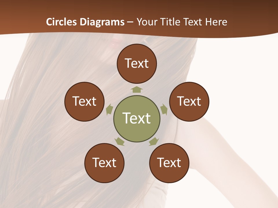 Very Long Hair With Layers PowerPoint Template