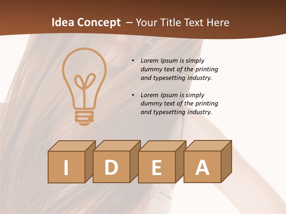 Very Long Hair With Layers PowerPoint Template