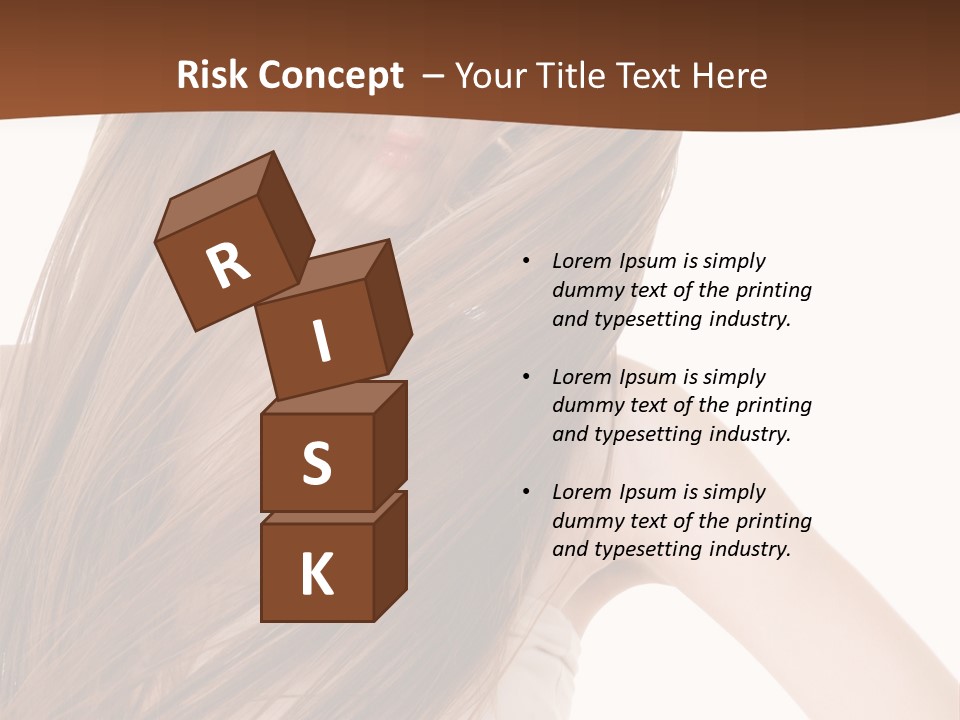 Very Long Hair With Layers PowerPoint Template