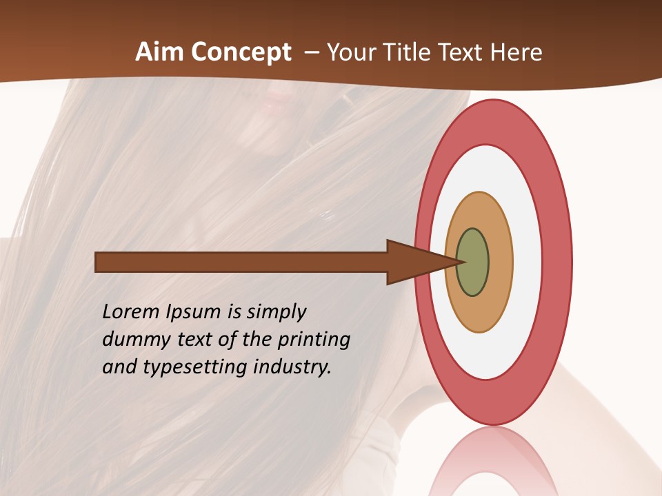 Very Long Hair With Layers PowerPoint Template