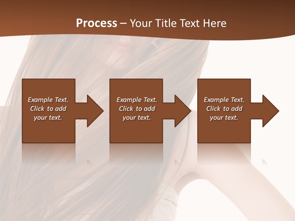 Very Long Hair With Layers PowerPoint Template