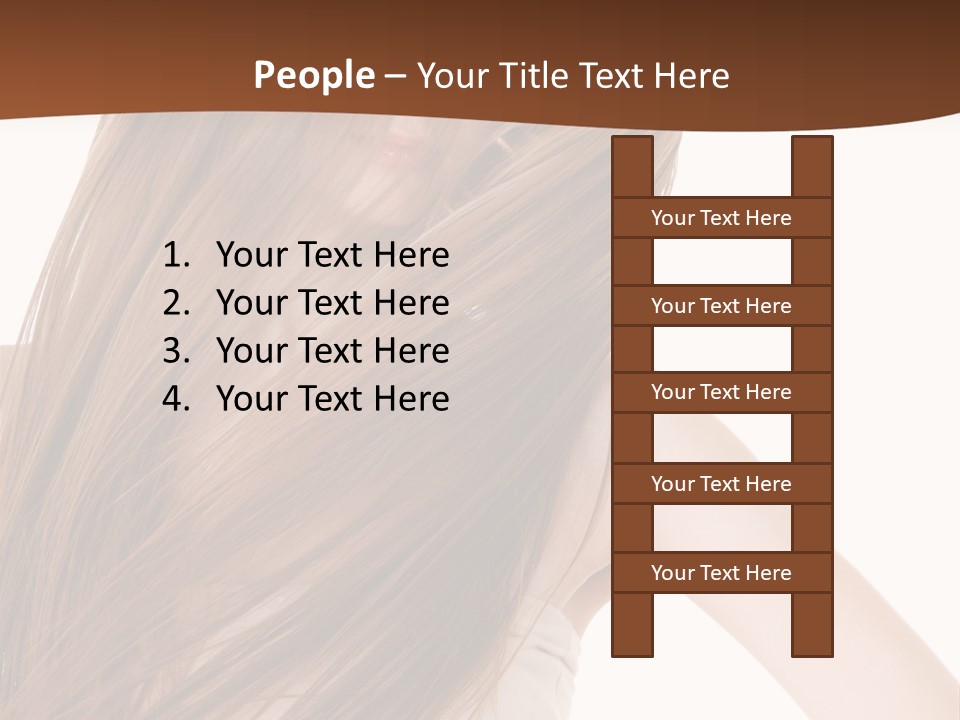 Very Long Hair With Layers PowerPoint Template