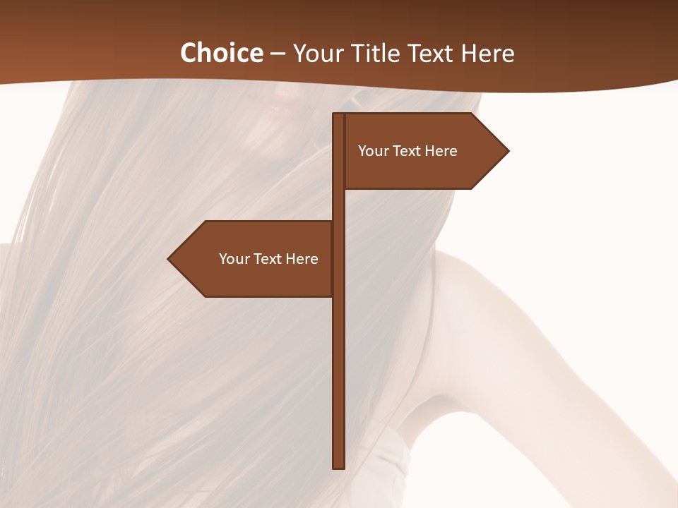 Very Long Hair With Layers PowerPoint Template